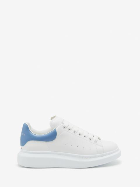 Alexander McQueen Men's Oversized Sneaker in White/blue