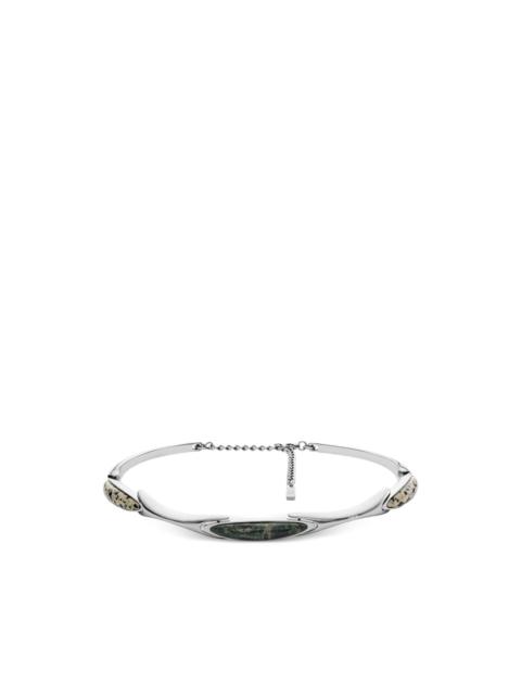 Diesel jasper stainless steel choker necklace