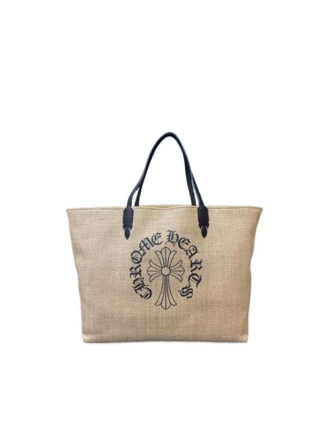 Chrome Hearts medium cross logo beach tote bag