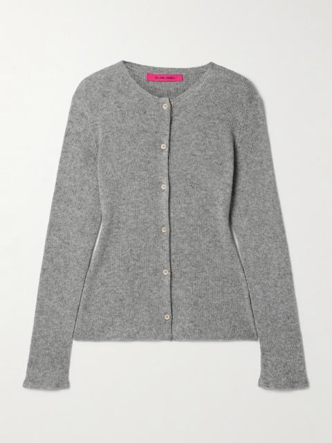 The Elder Statesman Delicash Ribbed Cashmere And Silk-blend Cardigan