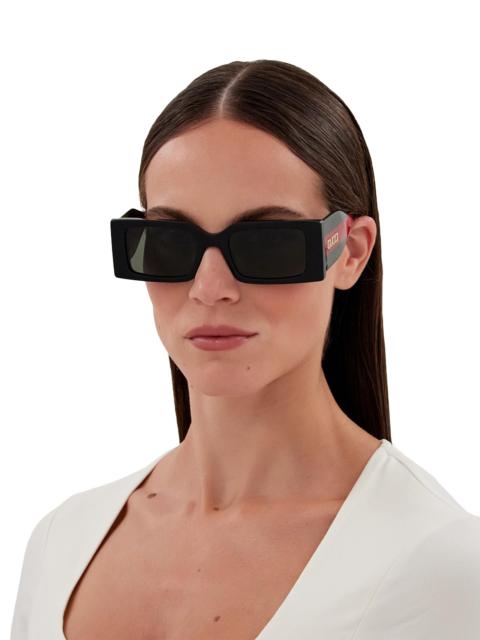 GUCCI Women's New Pop Web 52MM Rectangular Sunglasses - Red Green Black