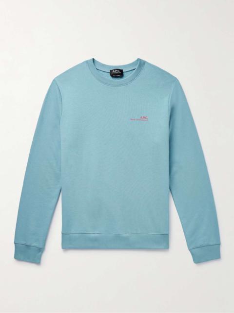 A.P.C. Item Logo-Print Cotton-Jersey Sweatshirt