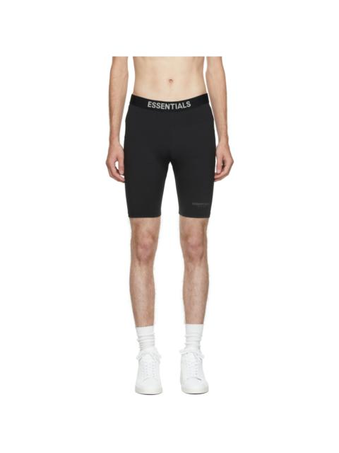 ESSENTIALS Black Athletic Biker Shorts