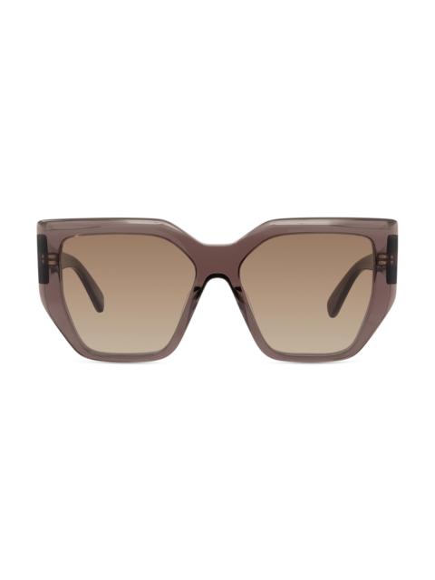 Stella McCartney Women's 2001 54MM Geometric Sunglasses - Brown Transparent Mauve