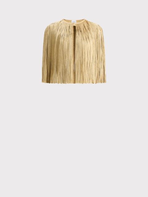 HERVE LEGER ICON METALLIC FRINGE CAPE