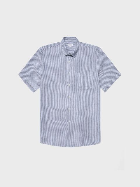 Sunspel Italian Linen Short Sleeve Shirt