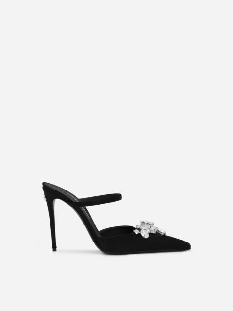 Dolce & Gabbana Satin mules with embroidery