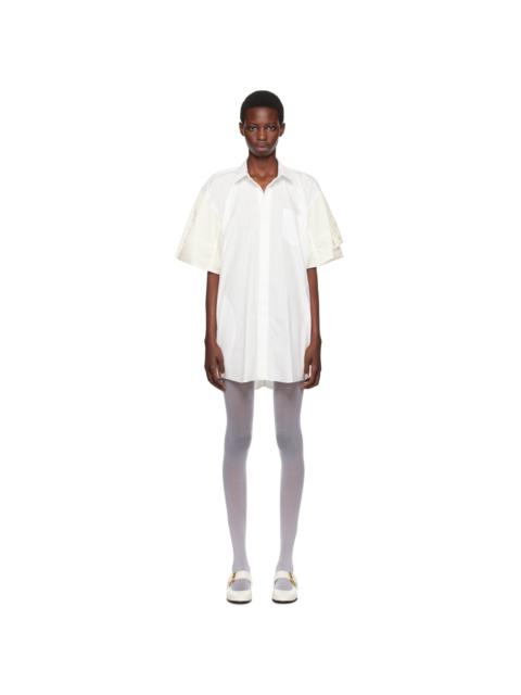 sacai White Shirt Minidress