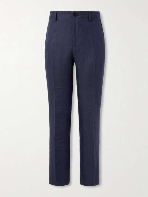 Etro Straight-Leg Herringbone Linen Suit Trousers