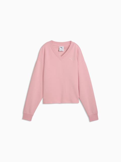 PUMA PUMA Elevated Essentials Women's V-Neck Sweatshirt