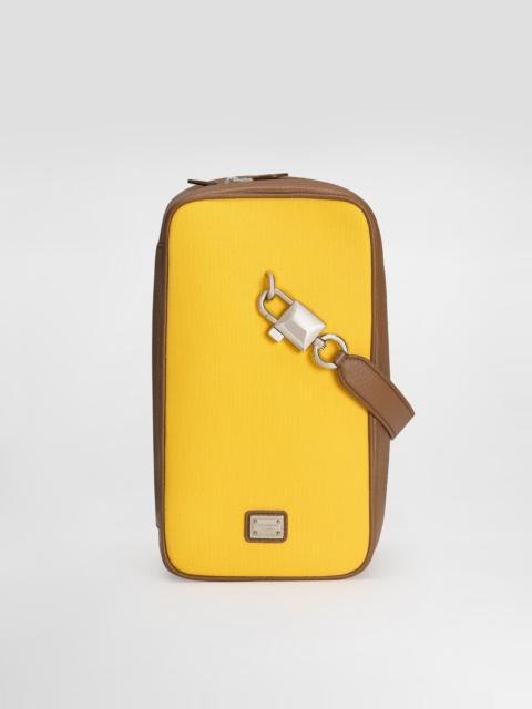 Dolce & Gabbana Lock canvas and calfskin handbag