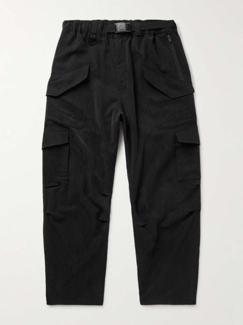 Straight-Leg Belted Lyocell-Blend Twill Cargo Trousers