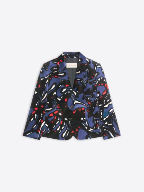 Dries Van Noten CROPPED VELVET BLAZER