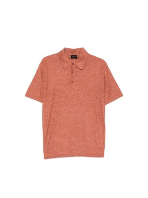 Brioni Cashmere and silk blend polo shirt