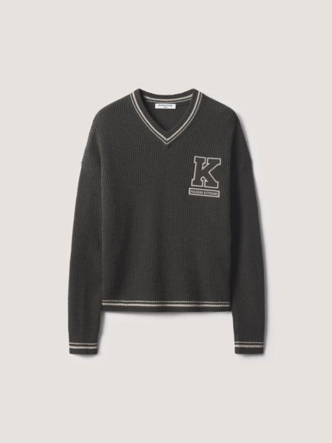 Maison Kitsuné COLLEGE WAFFLE WOOL JUMPER