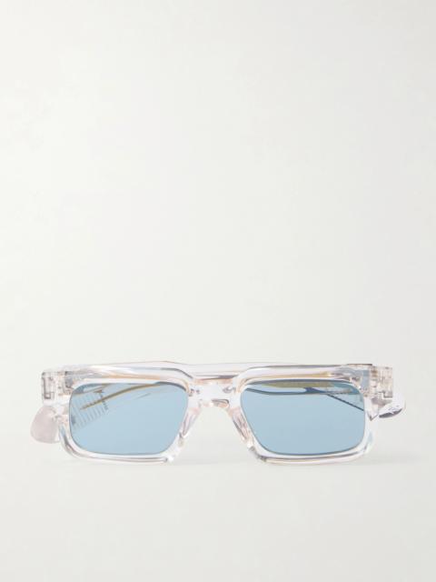 JACQUES MARIE MAGE Belvedere Rectangular-Frame Acetate Sunglasses
