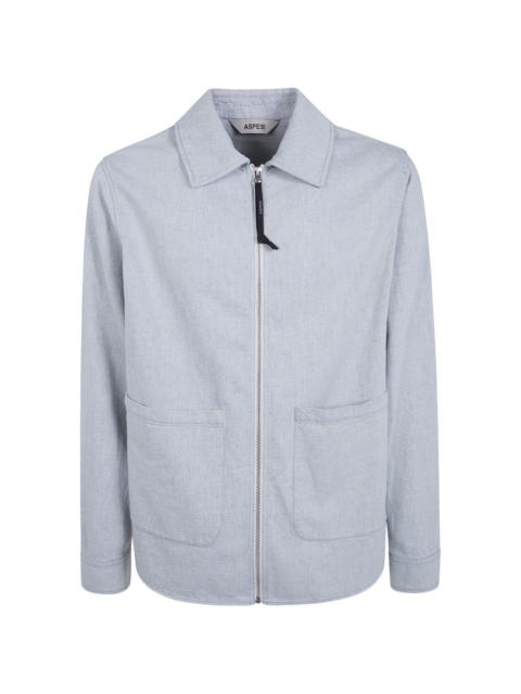 Aspesi zip-up patch-pocket overshirt