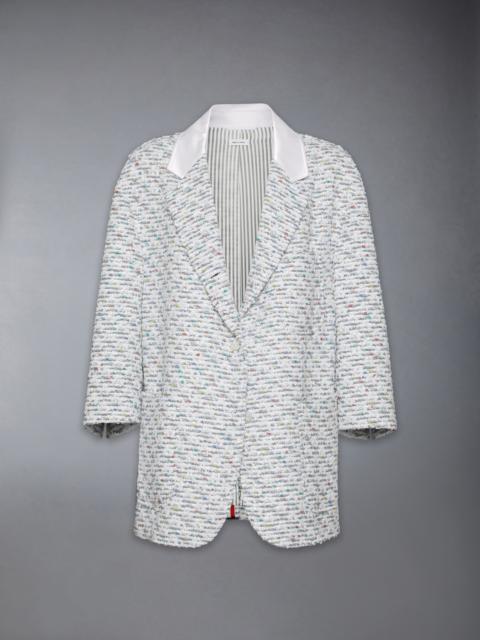 Thom Browne SEQUIN TWEED OVERCOAT