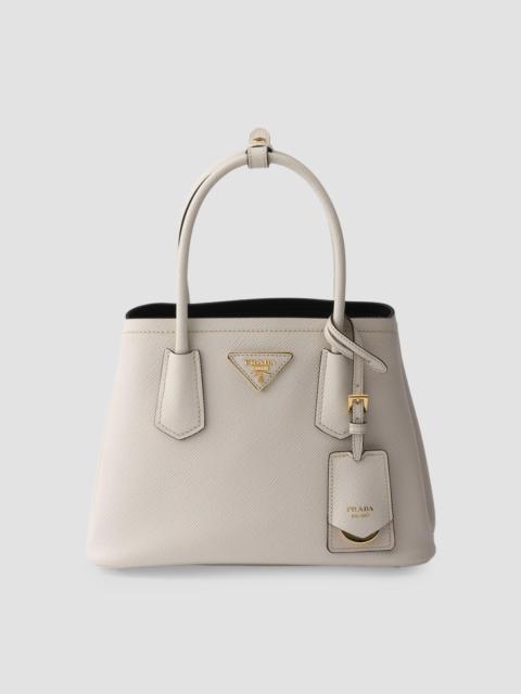 Prada Women's Small Double Saffiano Leather Bag - White