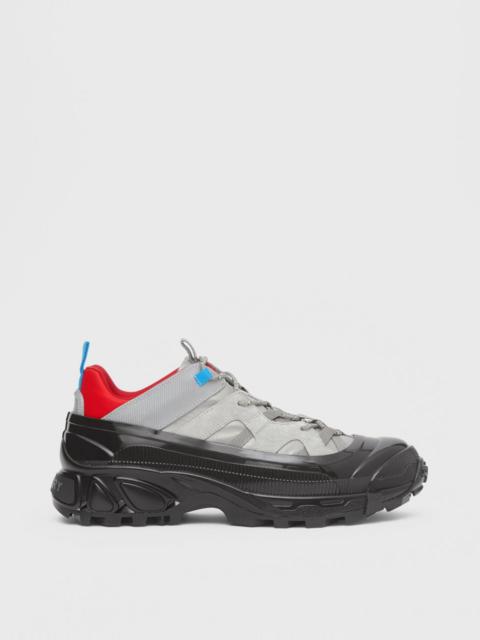 Burberry Nylon and Suede Arthur Sneakers
