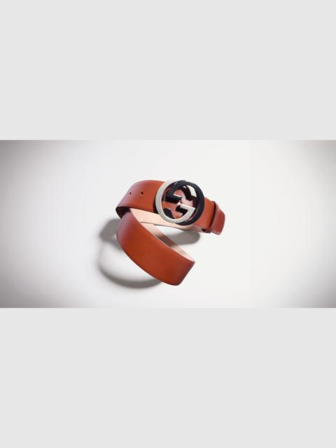 GUCCI Wide belt with Interlocking G buckle