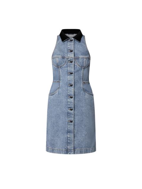 Louis Vuitton Velvet Accent Denim Dress