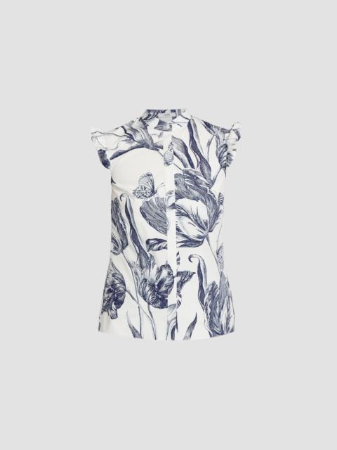 Erdem FLORAL PRINT SLEEVELESS TOP