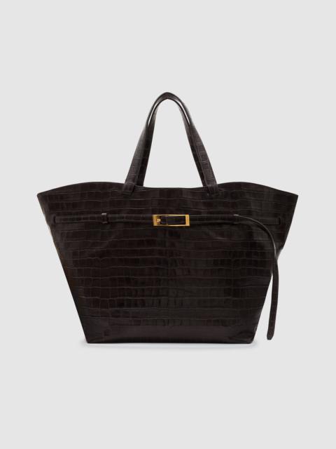 ANINE BING Elly Tote Embossed - Dark Brown
