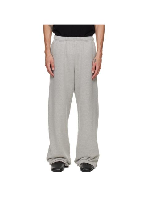 LES TIEN Gray Heavyweight Puddle Sweatpants