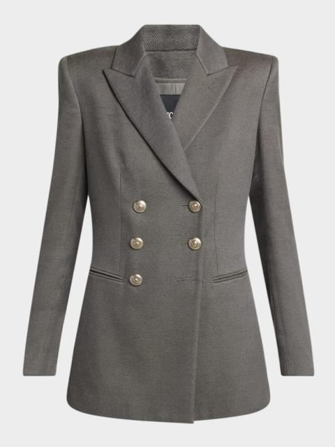 GIORGIO ARMANI Silk Cotton Double-Breasted Blazer