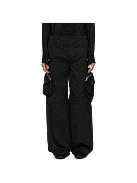 FFFPOSTALSERVICE Black Diffraction Convertible Cargo Pants