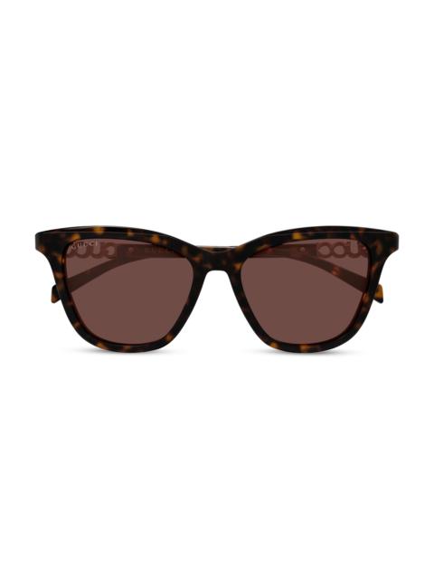 GUCCI Women's Block 52MM Cat-Eye Sunglasses - Brown