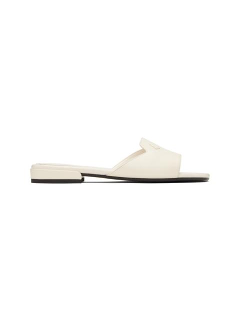 JIMMY CHOO Off-White Dina Flat Sandals