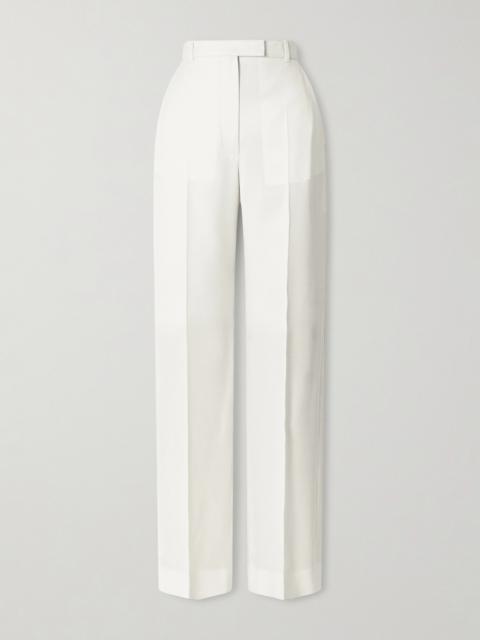 Alexander McQueen Grain De Poudre Wool Straight-leg Pants