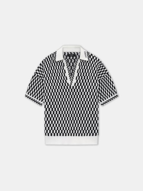 CHECKERED OVERSIZED POLO