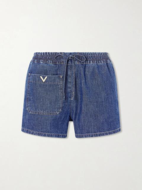 EVISU LOGO WITH KAMON ALLOVER PRINT DAICOCK REGULAR FIT DENIM
