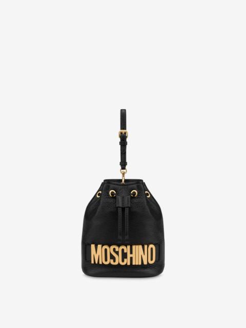 Moschino LETTERING LOGO BUCKET BAG
