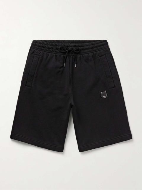 Maison Kitsuné Straight-Leg Logo-Appliquéd Cotton-Jersey Drawstring Shorts