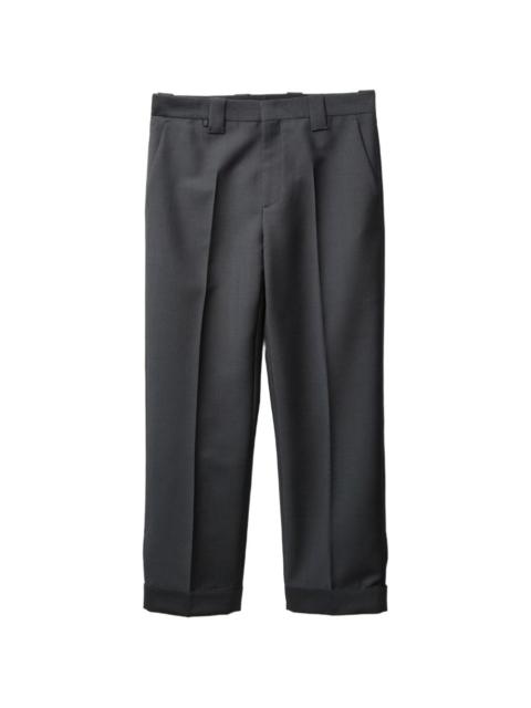 VERSACE wool-mohair regular formal pants