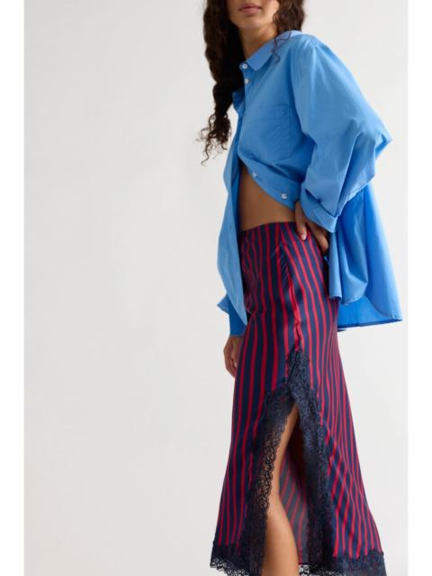 FREE PEOPLE Bias Behavior Stripe Midi Skirt