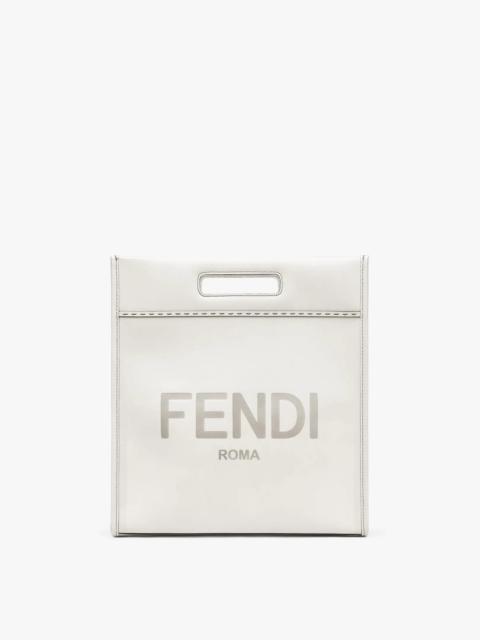 FENDI Light gray leather shopper