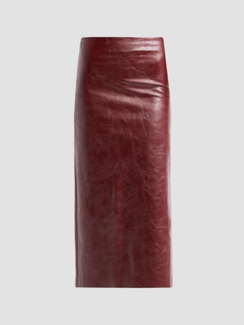 Alice + Olivia Women's Maeve Solid Side-Slit Midi Skirt - Cognac