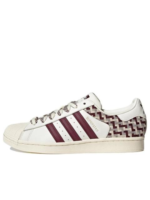 adidas (WMNS) adidas Originals Superstar Skateboard Shoes 'Off White Maroon' FZ5588