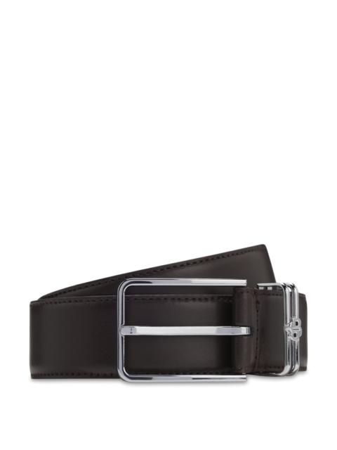 BOSS ITALIAN-LEATHER BELT WITH DOUBLE B MONOGRAM