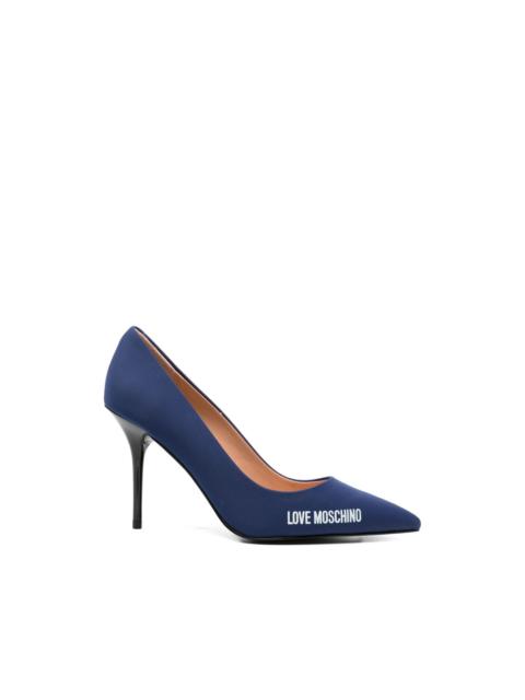 Moschino logo-print pumps