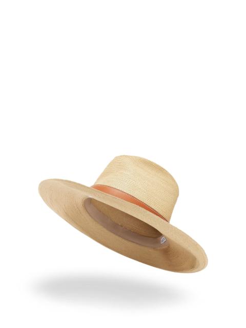 Loewe Panama hat in straw and calfskin