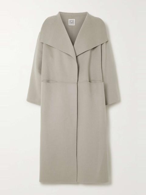 Paneled wool and cashmere-blend coat