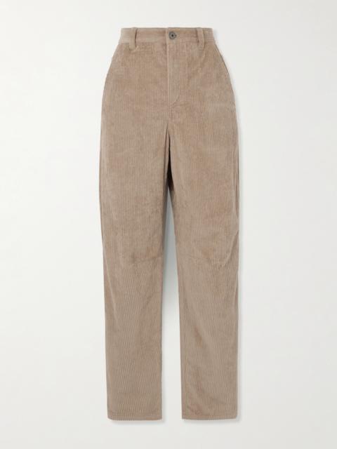 Brunello Cucinelli Striped Cotton-blend Corduroy Straight-leg Pants