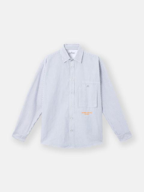 Stone Island 1100007 STRIPED OXFORD COTTON_STONE ISLAND MARINA