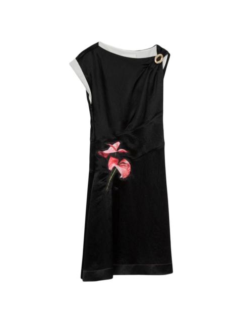 3.1 Phillip Lim floral-motif draped twisted dress